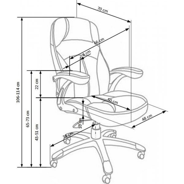 Chaise de bureau Kayla - Marron