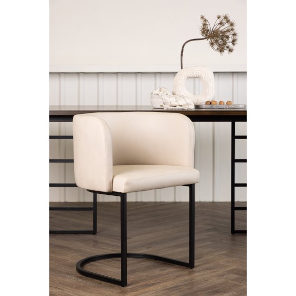 Simrishamn karmstol - Beige/svart