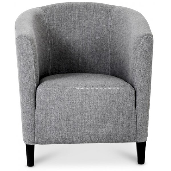 Fauteuil club Tubo / Gris (Tissu) / Pieds noirs + Détachant pour meubles Fauteuil club Tubo / Gris (Tissu) / Pieds noirs + Détachant pour meubles