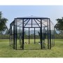 Vxthus Miranda med hrdat glas - Svart 9,0 m +