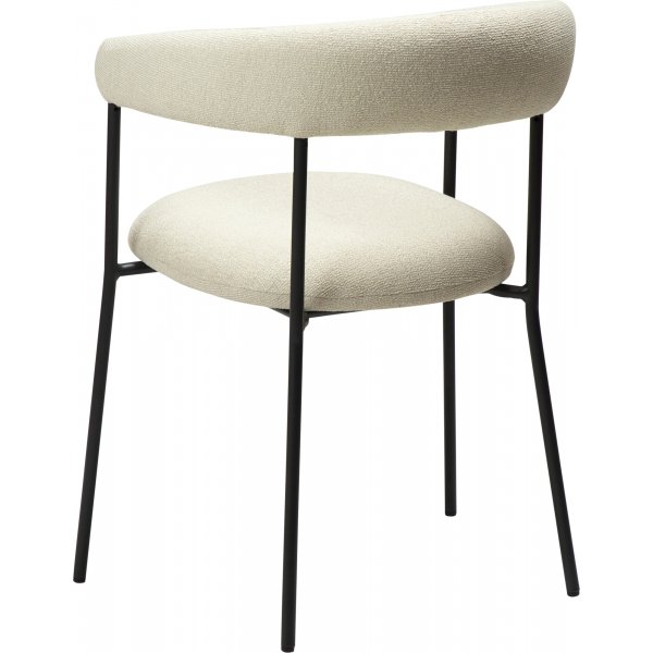 Plenti karmstol - Vit boucl/svart