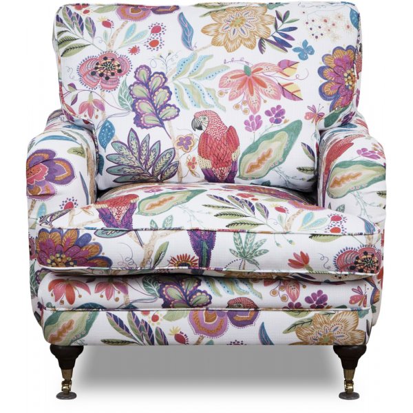 Spirit Howard fauteuil in gebloemde stof - Eden Parrot White/Purple + Vlekverwijderaar voor meubels Spirit Howard fauteuil in gebloemde stof - Eden Parrot White/Purple + Vlekverwijderaar voor meubels