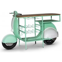Klassisk Vespa bardisk 183 x 51 cm - Vit/grön Klassisk Vespa bardisk 183 x 51 cm - Vit/grön
