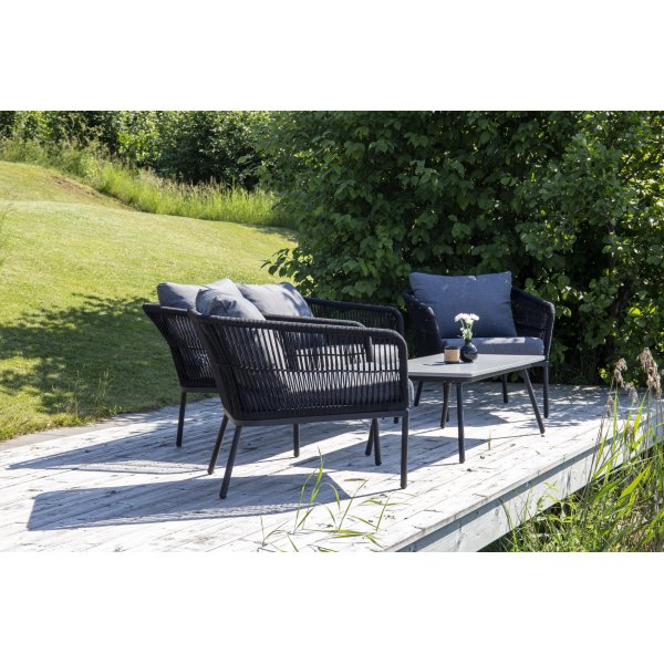 Groupe de salon Lindos - Noir Groupe de salon Lindos - Noir