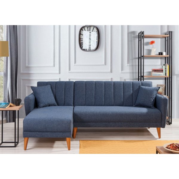 Aqua slaapbank links - Donkerblauw Aqua slaapbank links - Donkerblauw