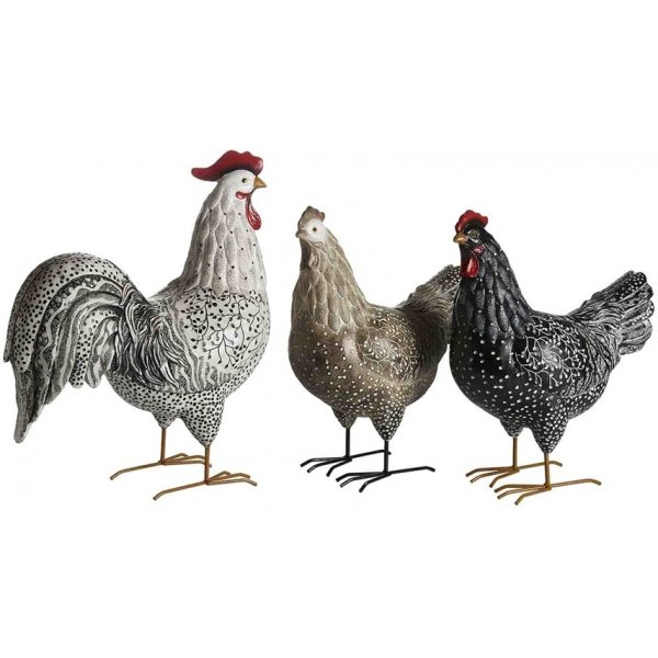 Décoration poule 31 x 18 x 39 cm - Beige Décoration poule 31 x 18 x 39 cm - Beige