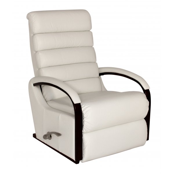 Lazboy Norman reclinerftlj i skinn/PU - vit