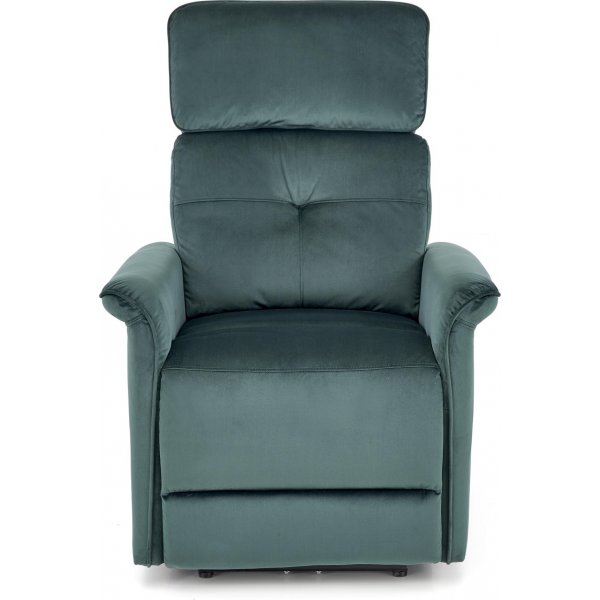 Fauteuil inclinable électrique Semir avec USB - Velours vert Fauteuil inclinable électrique Semir avec USB - Velours vert