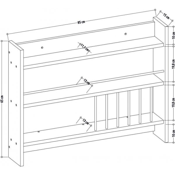 Kolin wandplank - Wit