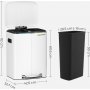 Jeff soptunna 40 l - Vit