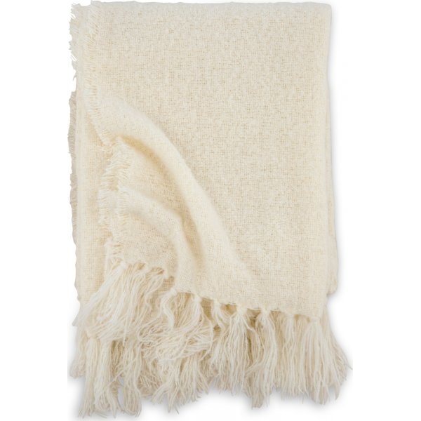 Sten pläd 130x170 cm - Vit Sten pläd 130x170 cm - Vit