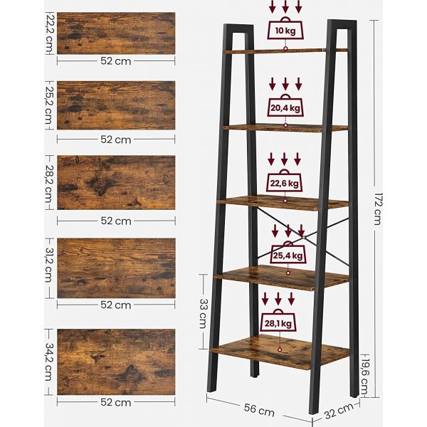 Petter opstapplank 172 cm - Bruin/zwart Petter opstapplank 172 cm - Bruin/zwart