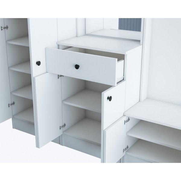 Mendy hallmöbel 180 cm - Vit Mendy hallmöbel 180 cm - Vit