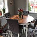 Kundbild Oliva matstol Grå - vita ben: Tyckte om dem SÅÅ mycket!...