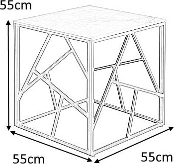 Table basse Kosmos 55 x 55 cm - Marbre gris/noir Table basse Kosmos 55 x 55 cm - Marbre gris/noir