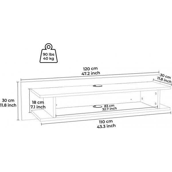 Lucio TV-bänk - Svart Lucio TV-bänk - Svart
