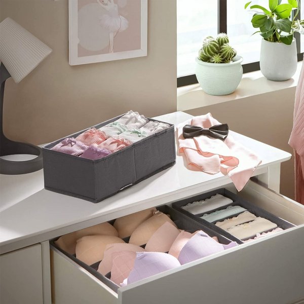 Insert de tiroir Jona, 8 pcs - Gris