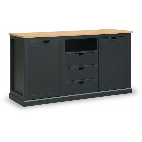 Fr sideboard - Svart / Oljad ek
