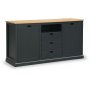 Fr sideboard - Svart / Oljad ek