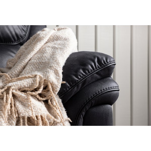 Canap inclinable 3 places Saranda - Noir