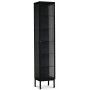 Revel vitrinskp 40x200 cm - Svart / Kristallglas