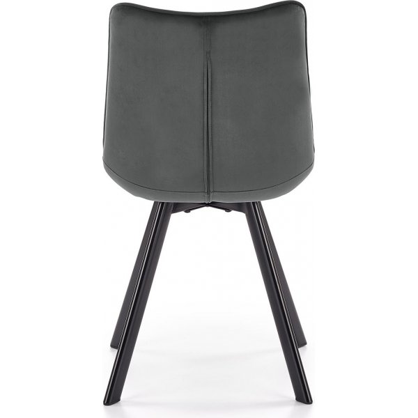 Chaise de salle à manger Gerhard en velours gris foncé Chaise de salle à manger Gerhard en velours gris foncé