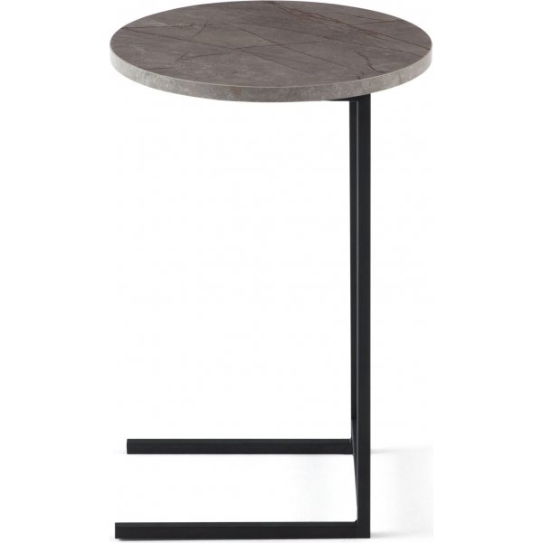 Mitazor sidobord Ø38 cm - Grå marmor/svart Mitazor sidobord Ø38 cm - Grå marmor/svart