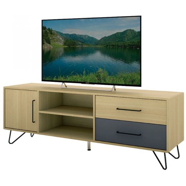 Oppmanna TV-bänk - Ek/svart Oppmanna TV-bänk - Ek/svart