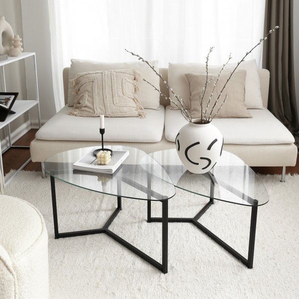 Table d\\\'appoint / table basse Bellisimo en verre Table d\\\'appoint / table basse Bellisimo en verre
