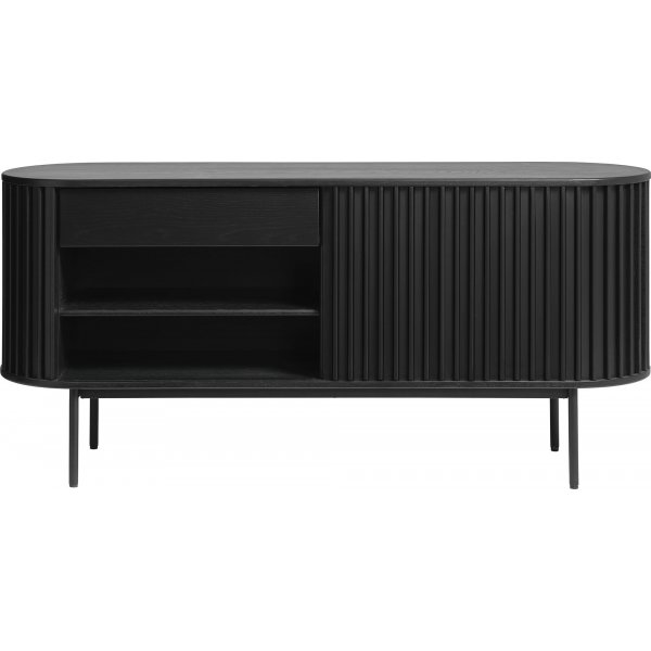 Buffet Sierra en chêne teinté noir avec portes à volets Buffet Sierra en chêne teinté noir avec portes à volets