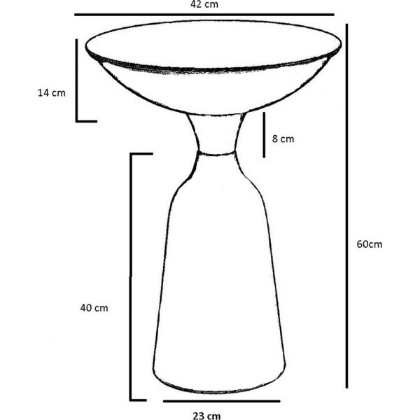 Chalice sidobord 56 cm - Svart Chalice sidobord 56 cm - Svart