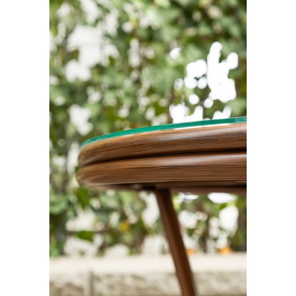 Loures cafbord - Brun/Gr