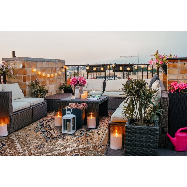 Tapis tissé plat Tibet Aztèque Multicolore Tapis tissé plat Tibet Aztèque Multicolore