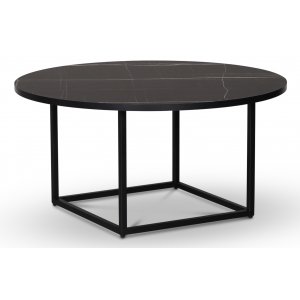 Table basse ronde Sintorp 90 cm - Marbre noir (Stratifi exclusif) + Kit d'entretien des meubles pour textiles