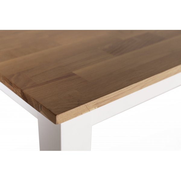 Dalarös matbord 180 cm - vit / oljad ek Dalarös matbord 180 cm - vit / oljad ek
