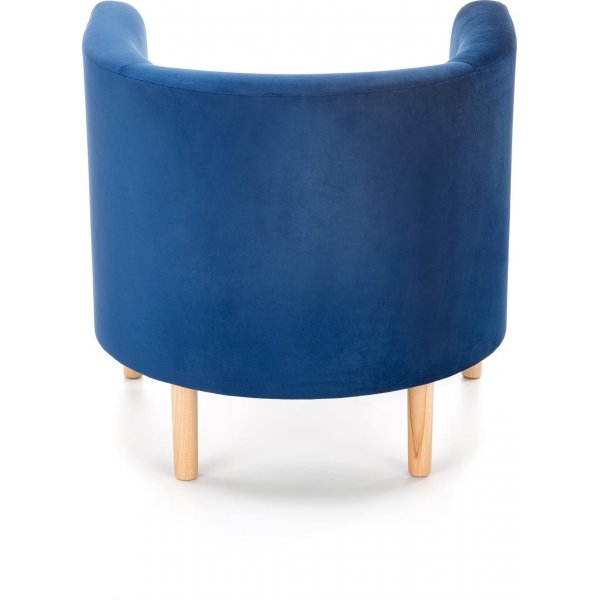 Fauteuil Seal - Velours bleu