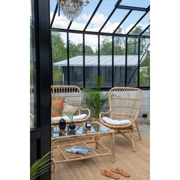 Groupe de canapés Ella - Rotin/écru Groupe de canapés Ella - Rotin/écru