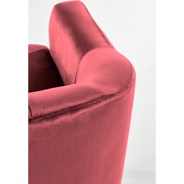 Aric fauteuil in wein rood fluweel + Textielreiniging voor meubels Aric fauteuil in wein rood fluweel + Textielreiniging voor meubels