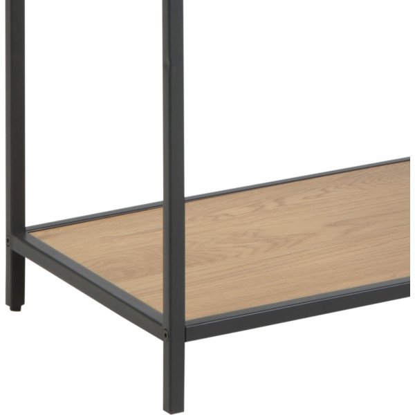 Seaford bokhylla 77x185 cm - Ek/svart