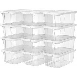 Leander förvaringslåda 35x20 cm 12-pack - Transparent