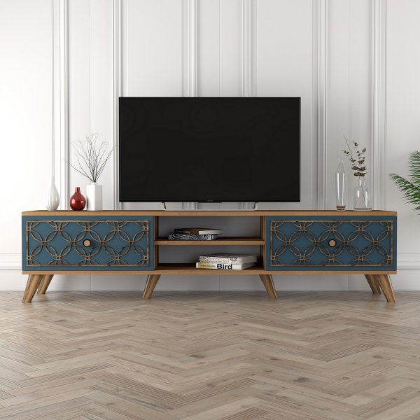 Banc multimdia Class Noyer/bleu
