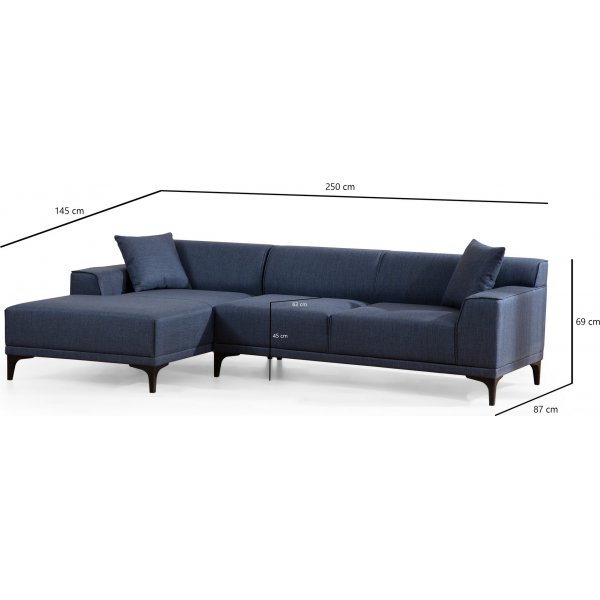 Canap divan Petra - Bleu