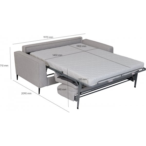 Bddsoffa Gotland , framt bddad soffa