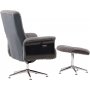Hagn reclinerftlj med fotpall - Gr + Flckborttagare fr mbler