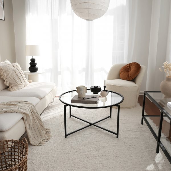 Table basse Sun Ø83 cm - Noir Table basse Sun Ø83 cm - Noir