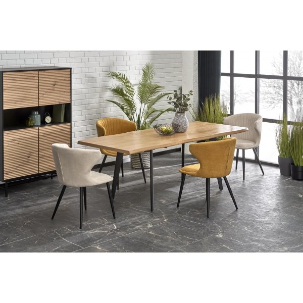 Table à manger Horst 150-210 x 90 cm - Chêne/noir Table à manger Horst 150-210 x 90 cm - Chêne/noir