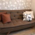 Kundbild Baskarp 2-sits bäddsoffa - Beige: Denna supersnygga soffa passar...
