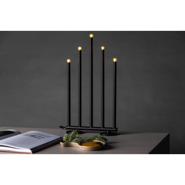 Bjrnfjllet ljusstake 22 x 42 cm - Svart