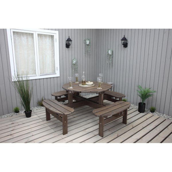 Ronda meubelgroep - Tuinbank & tafel in één - Bruin Ronda meubelgroep - Tuinbank & tafel in één - Bruin