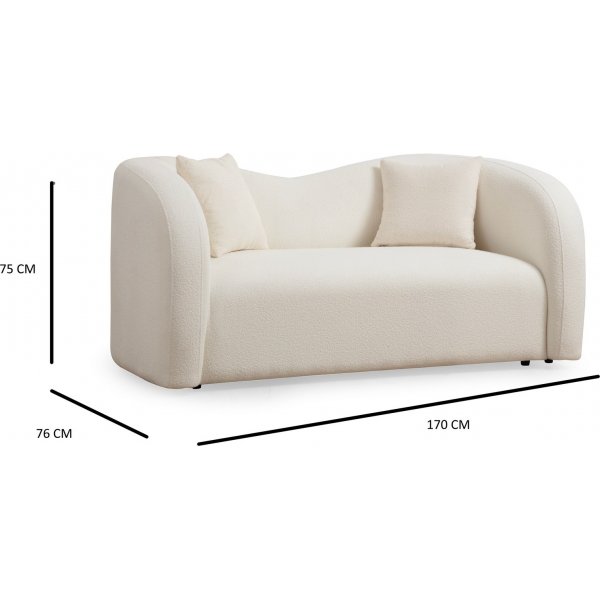 Asis 2-sits soffa - Cream Asis 2-sits soffa - Cream